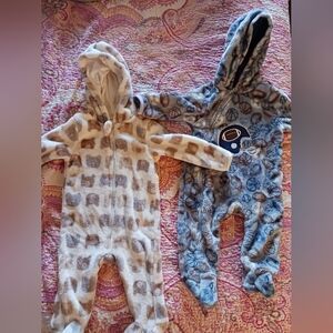 3-6 month fuzzy footsie lot